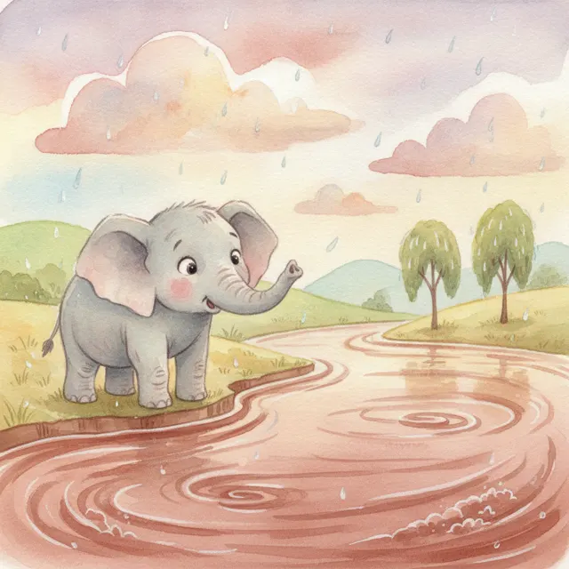 Tembo and the Muddy River story for kids illustration