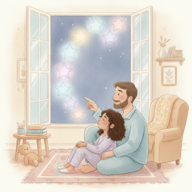 Ten Stars for Ten Minutes story for kids illustration