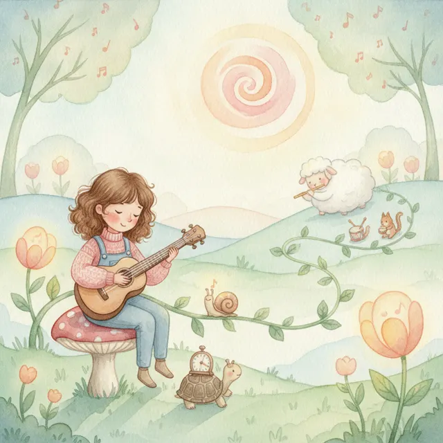 Tessa's Slow and Steady Tune story for kids illustration