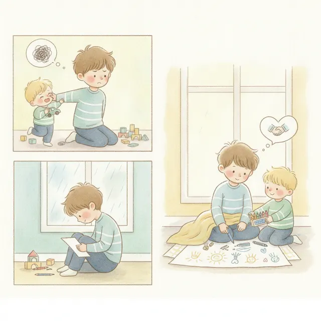 Thank You, Little Brother story for kids illustration