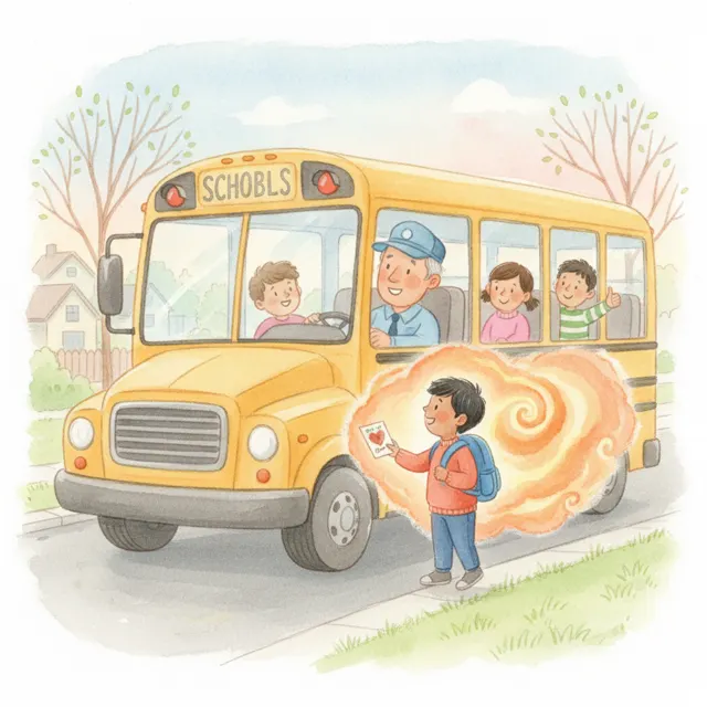 Thank You, Mr. Bus Driver story for kids illustration