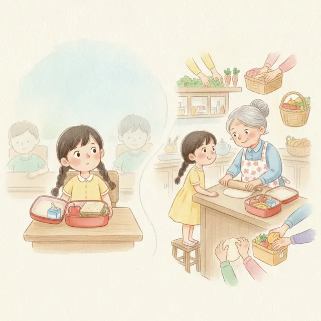 Thanks for My Lunch story for kids illustration