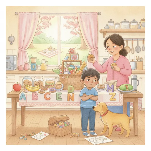 The A to Z Picnic story for kids illustration