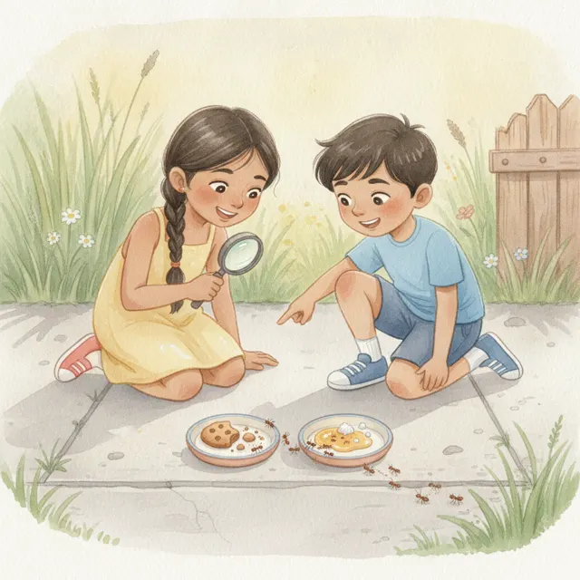 The Ants' Favorite Snack story for kids illustration