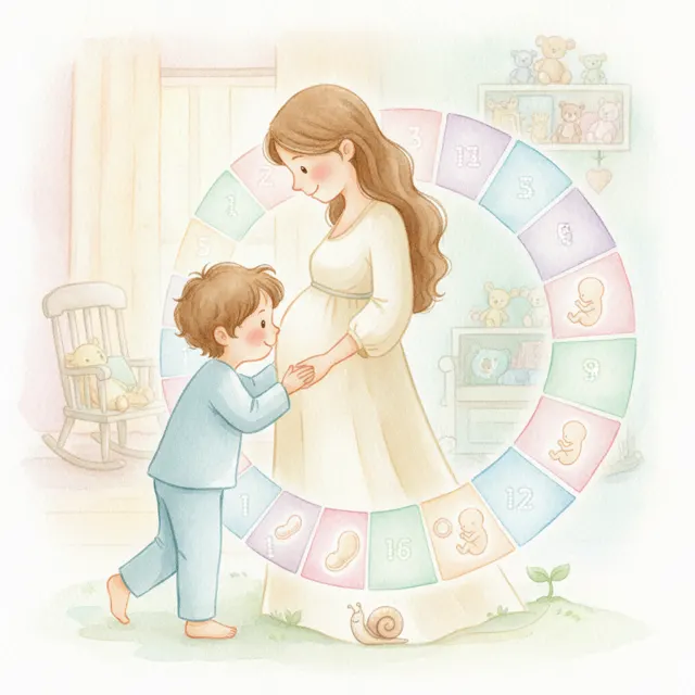 The Baby Inside Mama story for kids illustration