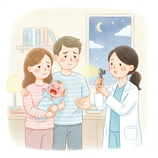The Baby Who Would Not Stop Crying story for kids illustration