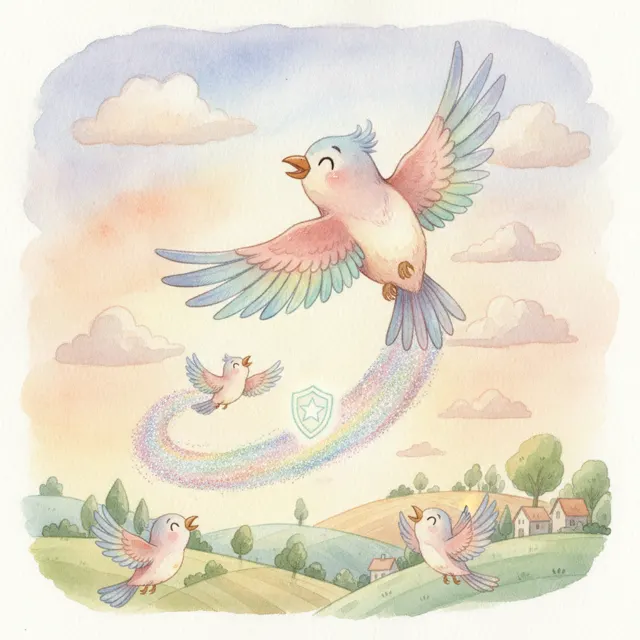 The Backwards Bird story for kids illustration