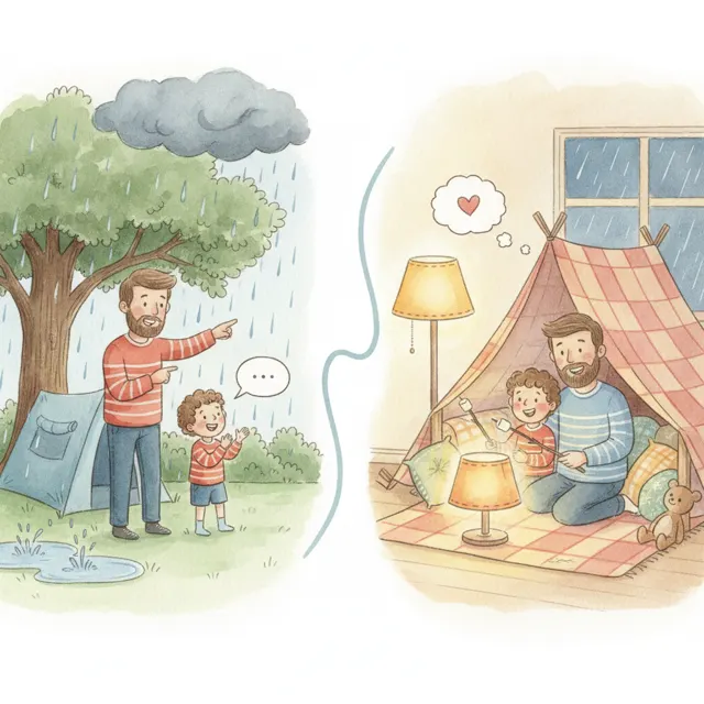 The Backyard Campout Promise story for kids illustration