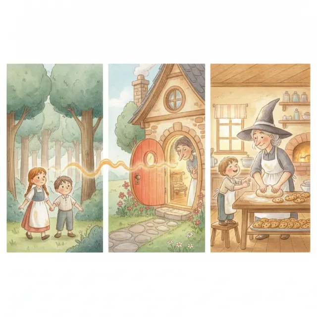 The Baker's Open Door story for kids illustration
