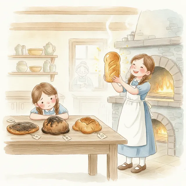 The Baker's Tenth Loaf story for kids illustration