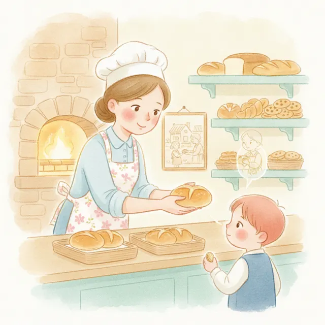 The Baker's Thank You story for kids illustration