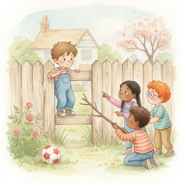The Ball That Rolled Too Far story for kids illustration