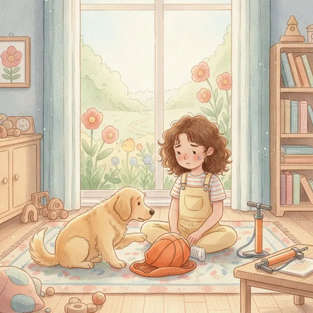 The Ball That Would Not Bounce story for kids illustration