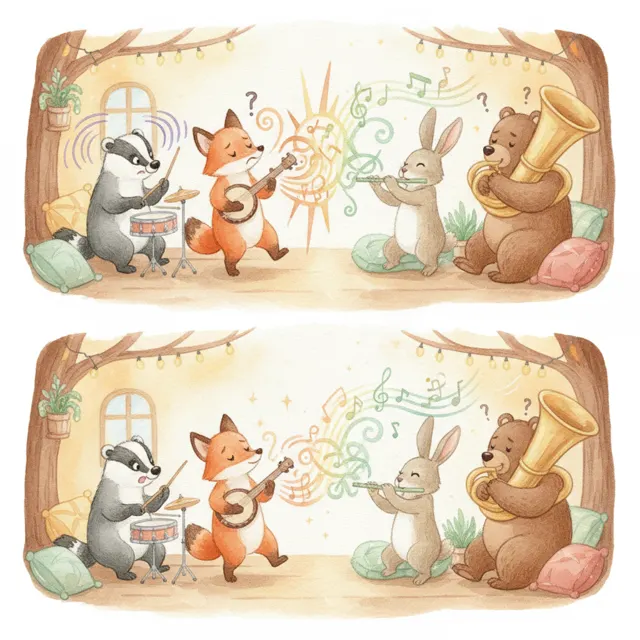 The Band That Could Not Agree story for kids illustration