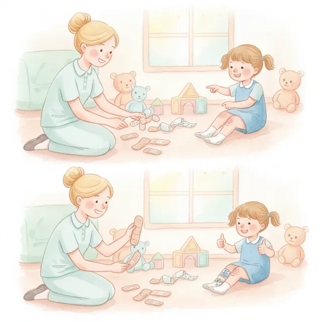 The Bandage That Would Not Stick story for kids illustration