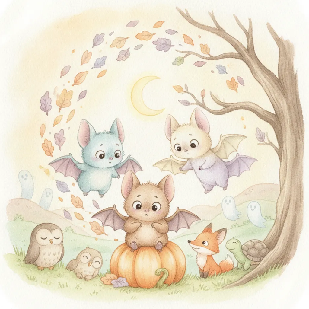 The Bat Who Forgot to Fly story for kids illustration
