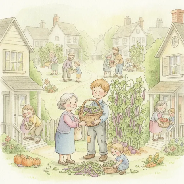 The Beans That Shared story for kids illustration