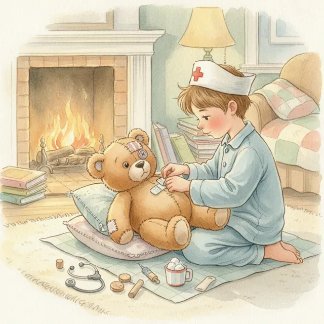 The Bear Who Needed a Checkup story for kids illustration