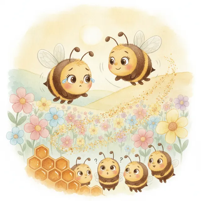 The Bee Who Forgot Her Dance story for kids illustration