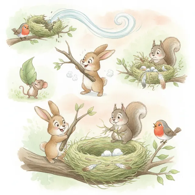The Big Nest Project story for kids illustration