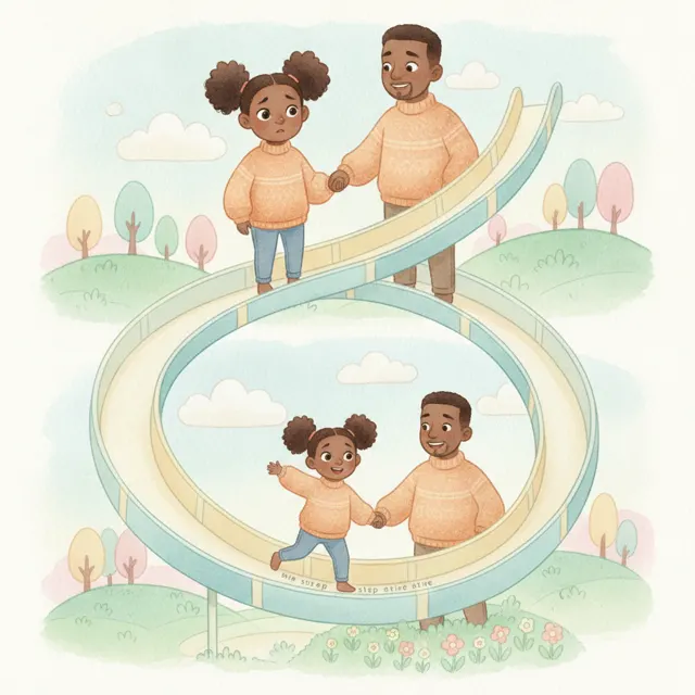 The Big Slide story for kids illustration