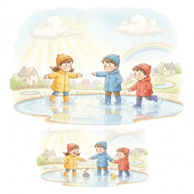 The Biggest Puddle story for kids illustration