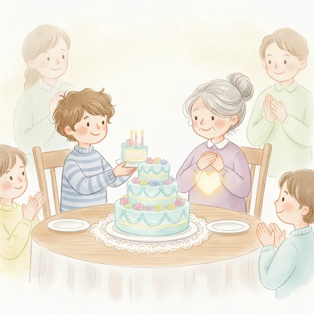 The Biggest Slice of Cake story for kids illustration