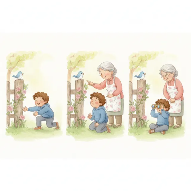 The Bird on the Fence story for kids illustration