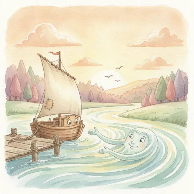 The Boat That Was Afraid to Sail story for kids illustration