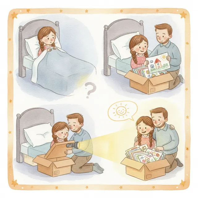 The Box Under the Bed story for kids illustration