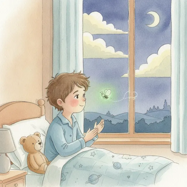 The Boy and the Glow Bug story for kids illustration