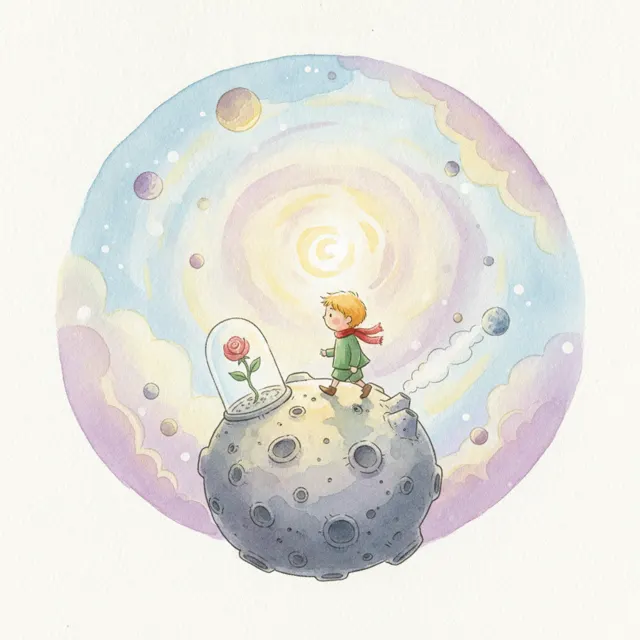 The Boy from Asteroid B-612 story for kids illustration