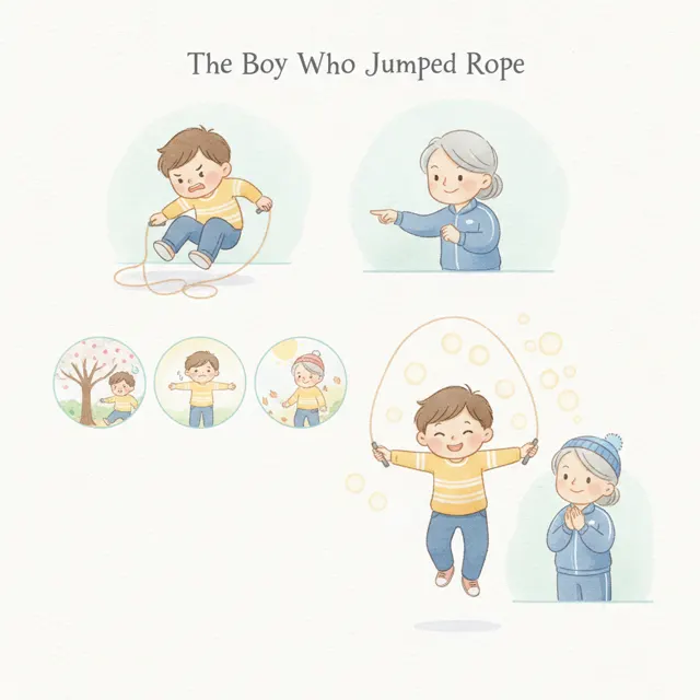 The Boy Who Jumped Rope story for kids illustration