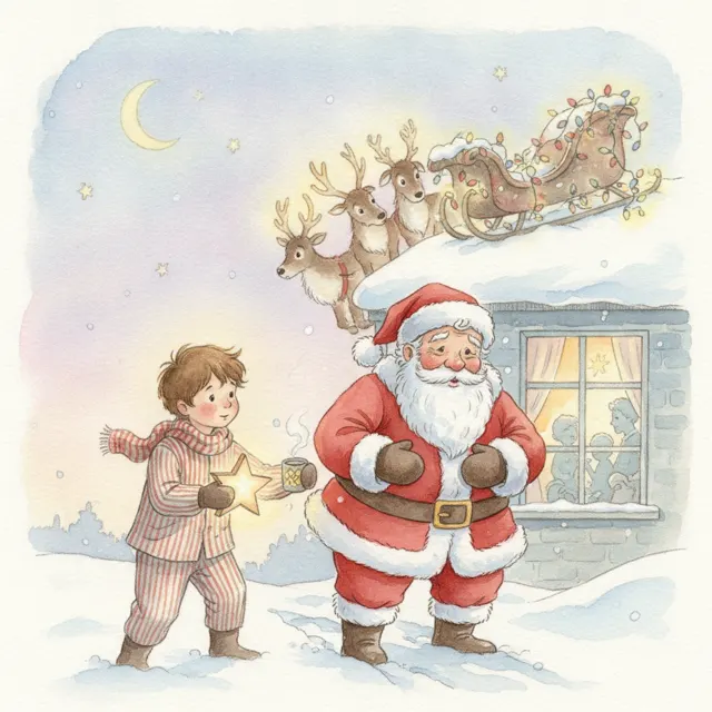 The Boy Who Saved Christmas story for kids illustration