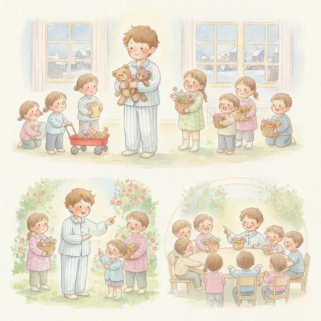 The Boy Who Shared Everything story for kids illustration