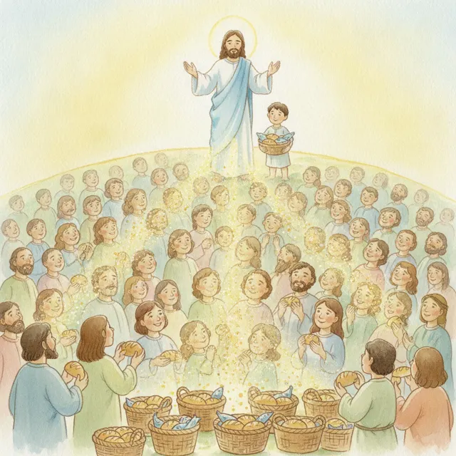 The Boy Who Shared His Lunch story for kids illustration