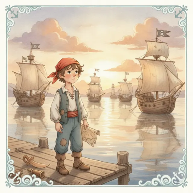 The Boy Who Wanted to Be a Pirate story for kids illustration