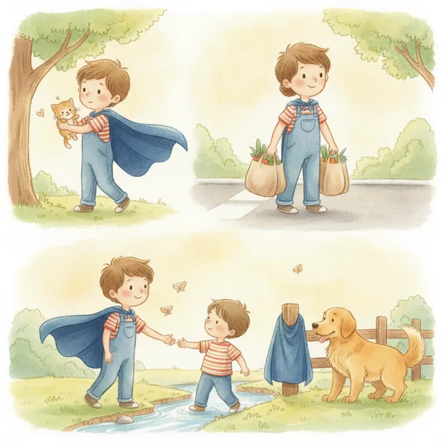 The Boy Who Wore a Cape story for kids illustration