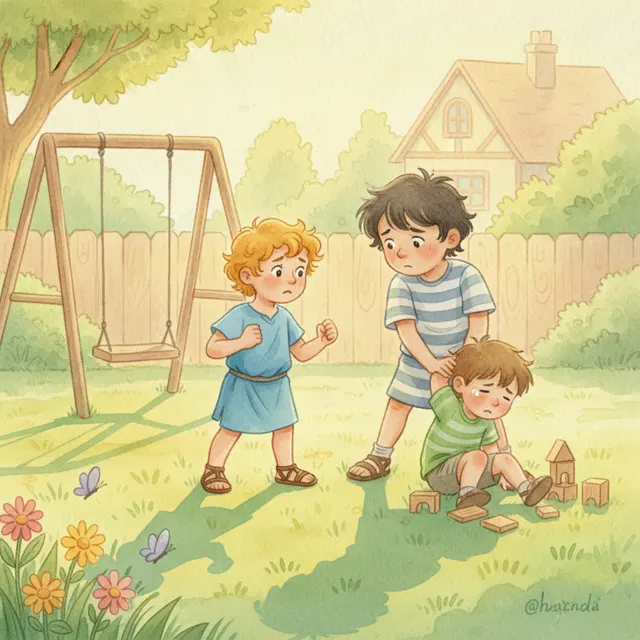 The Brave Choice of Young Achilles story for kids illustration