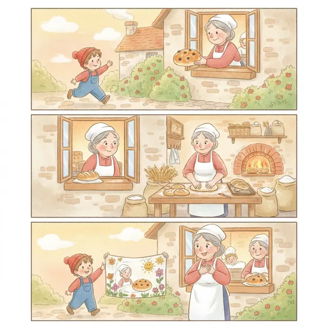 The Bread Lady story for kids illustration