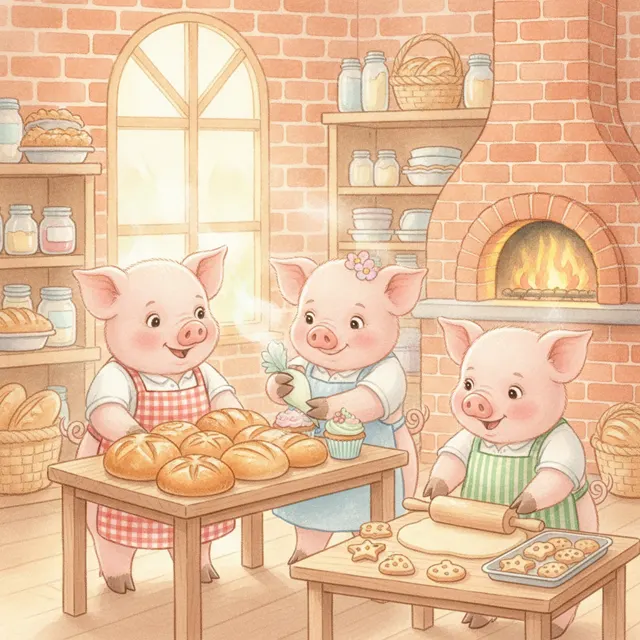 The Brick House Bakery story for kids illustration