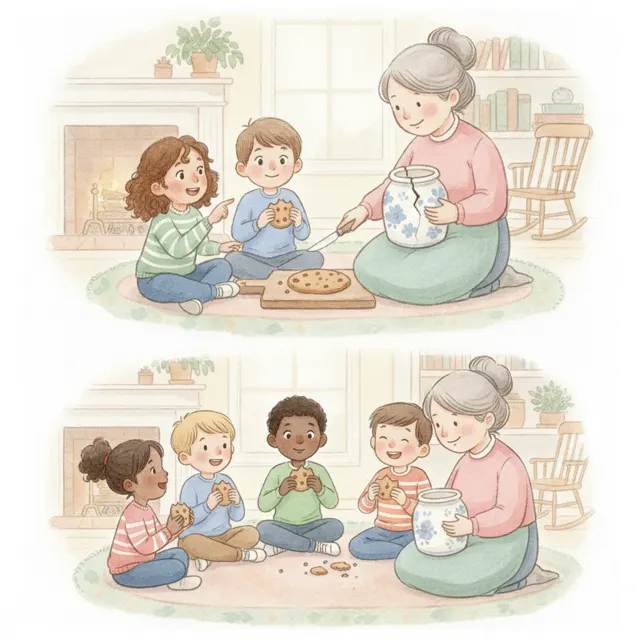 The Broken Cookie Jar story for kids illustration