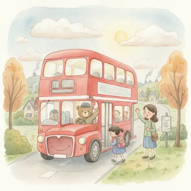 The Bus That Made a New Friend story for kids illustration