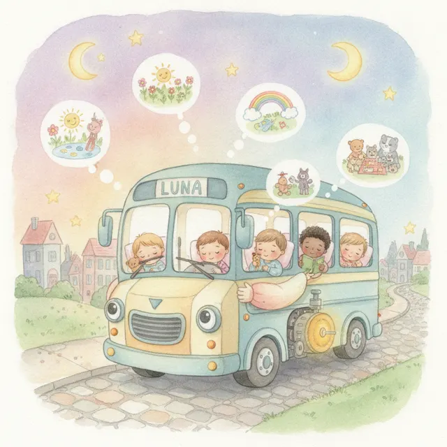 The Bus That Said Good Night story for kids illustration