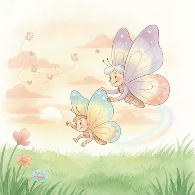 The Butterfly Who Could Not Fly Straight story for kids illustration