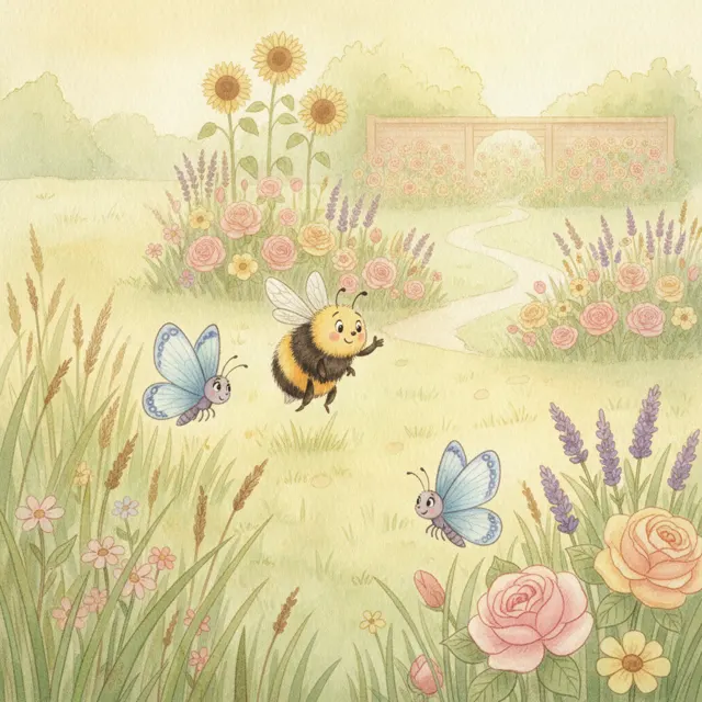 The Butterfly Who Found the Garden story for kids illustration