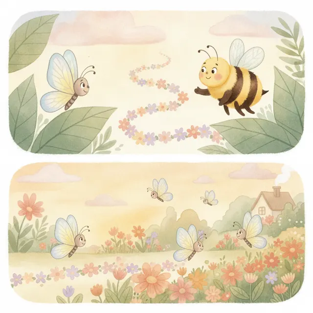 The Butterfly Who Lost Her Way story for kids illustration