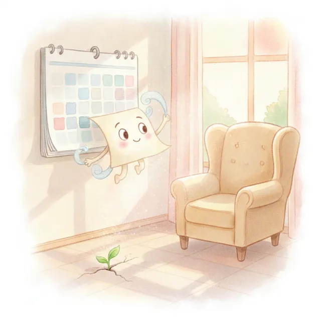 The Calendar's First Day story for kids illustration