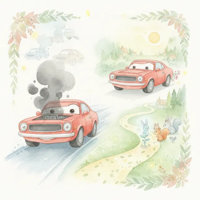 The Car Who Learned to Listen story for kids illustration