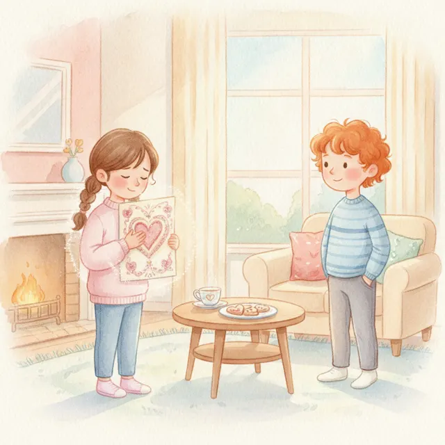 The Card That Was Hard to Give story for kids illustration